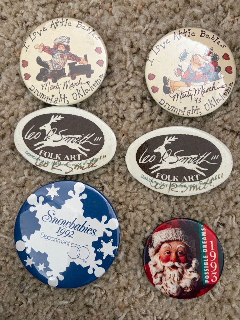 Collectibles Pin Lot Snowbabies, Possible Dreams Attic Babies & Leo Smith
